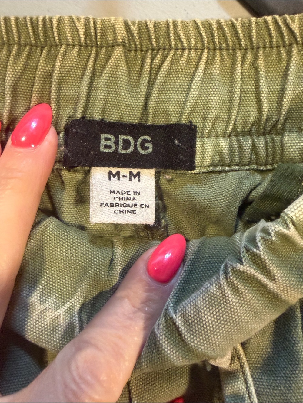 BDG Urban Outfitters Olive Cargo Joggers | Utility Pants | Size Medium - Picture 2 of 4